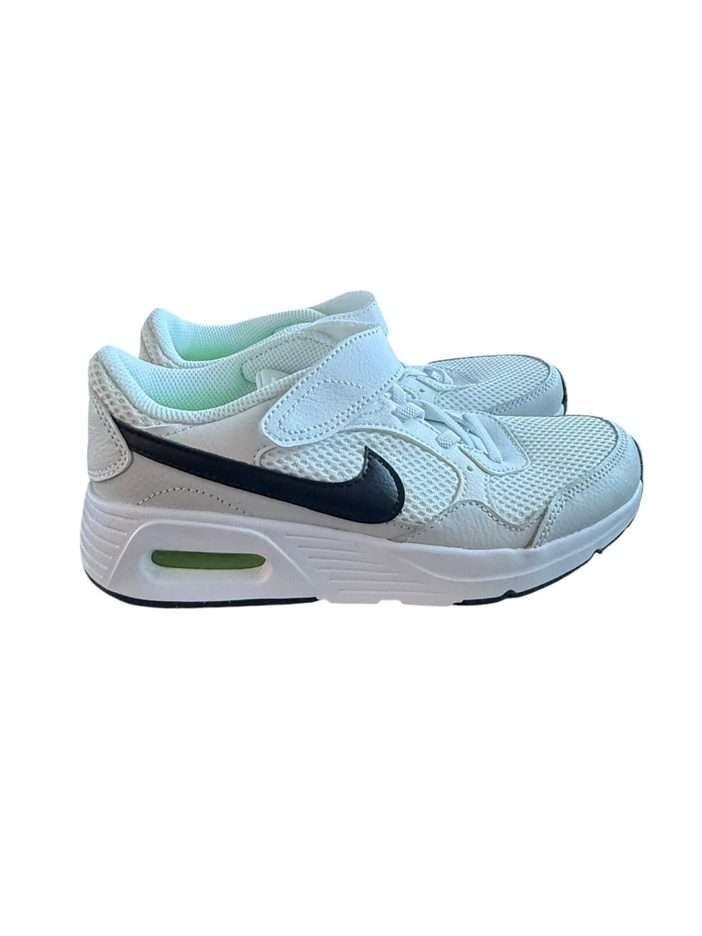 Nike Boy's Air Max SC (Little Kid) Sneaker, White/Black/Photon Dust/Volt, Sz 3Y